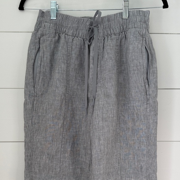 Athleta Light Gray Linen Pants - Picture 6 of 11